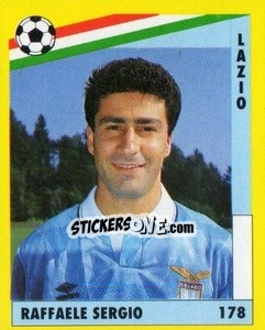 Figurina Raffaele Sergio - Il Grande Calcio 1991 n. 178 - Vallardi