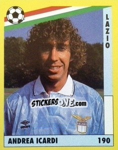 Cromo Andrea Icardi - Il Grande Calcio 1991 n. 190 - Vallardi
