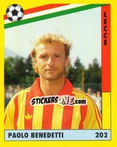 Cromo Paolo Benedetti - Il Grande Calcio 1991 n. 202 - Vallardi