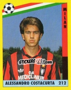 Cromo Alessandro Costacurta - Il Grande Calcio 1991 n. 212 - Vallardi