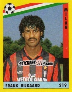 Cromo Frank Rijkaard - Il Grande Calcio 1991 n. 219 - Vallardi