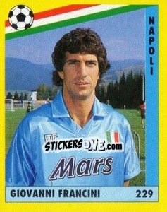 Cromo Giovanni Francini - Il Grande Calcio 1991 n. 229 - Vallardi