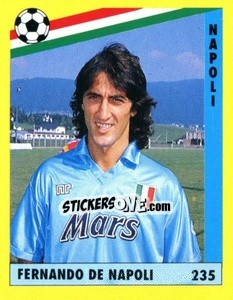 Cromo Fernando De Napoli - Il Grande Calcio 1991 n. 235 - Vallardi
