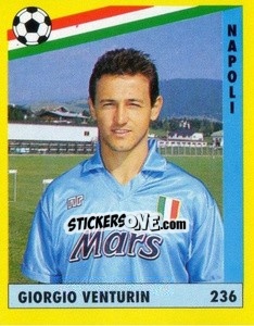 Figurina Giorgio Venturin - Il Grande Calcio 1991 n. 236 - Vallardi