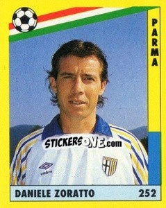 Cromo Daniele Zoratto - Il Grande Calcio 1991 n. 252 - Vallardi