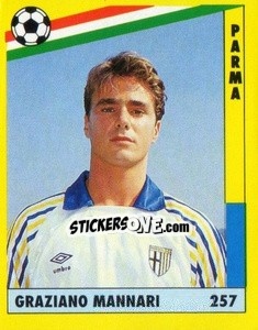 Cromo Graziano Mannari - Il Grande Calcio 1991 n. 257 - Vallardi