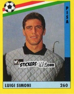 Cromo Luigi Simoni - Il Grande Calcio 1991 n. 260 - Vallardi