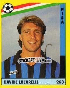 Cromo Davide Lucarelli - Il Grande Calcio 1991 n. 263 - Vallardi