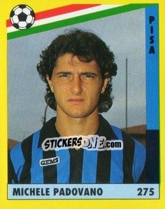 Cromo Michele Padovano - Il Grande Calcio 1991 n. 275 - Vallardi