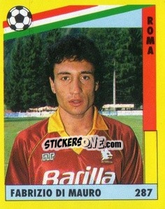 Cromo Fabrizio Di Mauro - Il Grande Calcio 1991 n. 287 - Vallardi