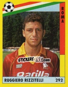 Figurina Ruggiero Rizzitelli - Il Grande Calcio 1991 n. 292 - Vallardi