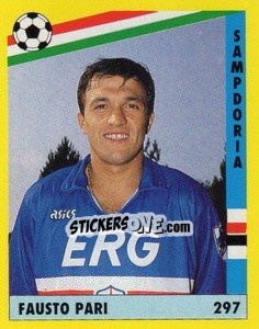 Cromo Fausto Pari - Il Grande Calcio 1991 n. 297 - Vallardi