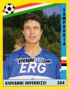 Figurina Giovanni Invernizzi - Il Grande Calcio 1991 n. 304 - Vallardi
