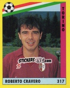 Cromo Roberto Cravero - Il Grande Calcio 1991 n. 317 - Vallardi