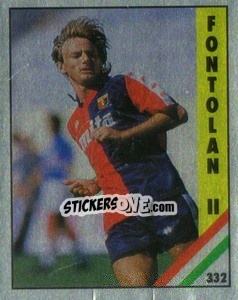 Figurina Fontolan II - Il Grande Calcio 1991 n. 332 - Vallardi