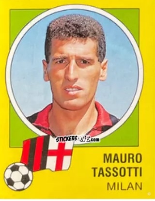 Sticker Mauro Tassotti - Calcio 1990-1991 n. 195 - Junior Stickers