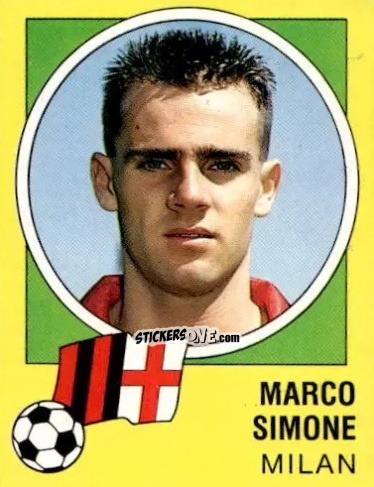 Cromo Marco Simone - Calcio 1990-1991 n. 203 - Junior Stickers