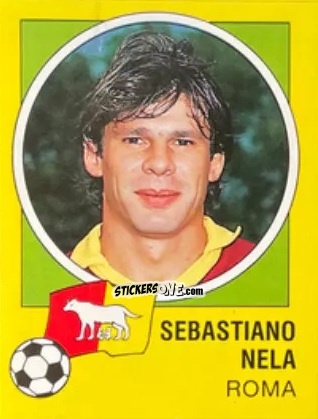 Cromo Sebastiano Nela - Calcio 1990-1991 n. 263 - Junior Stickers