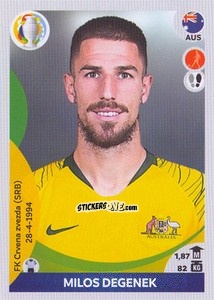 Cromo Milos Degenek - CONMEBOL Copa América 2021 Preview n. 62 - Panini