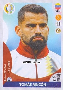 Cromo Tomás Rincón (captain) - CONMEBOL Copa América 2021 Preview n. 305 - Panini