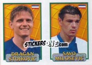 Figurina Stojkovic / Milosevic  - UEFA Euro Belgium-Netherlands 2000 n. 139 - Merlin