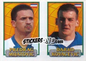 Figurina Mijatovic / Kovacevic  - UEFA Euro Belgium-Netherlands 2000 n. 140 - Merlin