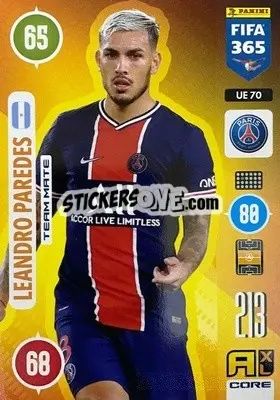 Cromo Leandro Paredes - FIFA 365: 2020-2021. Adrenalyn XL n. UE70 - Panini