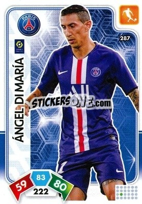 Figurina Ángel Di María - Foot 2020-2021. Adrenalyn Xl n. 287 - Panini