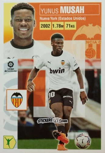 Cromo Yunus Musah - Liga Spagnola 2020-2021 n. 18BIS - Colecciones ESTE