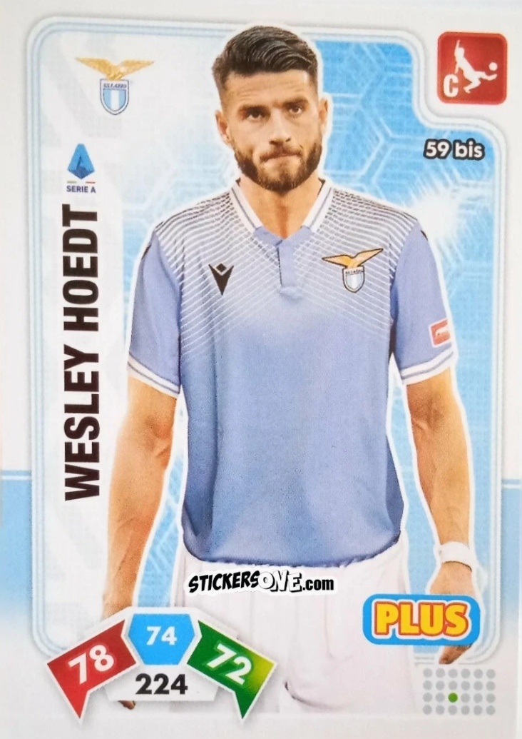 Cromo Wesley Hoedt - Calciatori 2020-2021. Adrenalyn XL n. 60BIS - Panini
