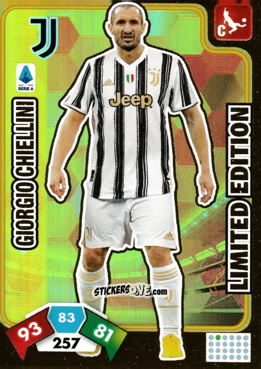 Sticker Giorgio Chiellini - Calciatori 2020-2021. Adrenalyn XL n. LEG-GC - Panini