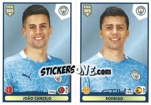 Figurina João Cancelo / Rodrigo - FIFA 365 2021 n. 47 - Panini