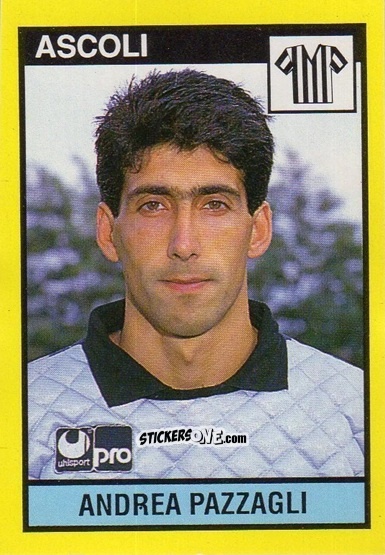 Cromo Andrea Pazzagli - Il Grande Calcio 1988-1989 n. 2 - Vallardi