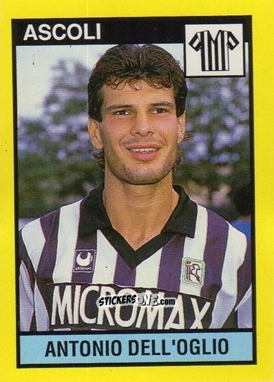 Cromo Antonio Dell'Oglio - Il Grande Calcio 1988-1989 n. 7 - Vallardi