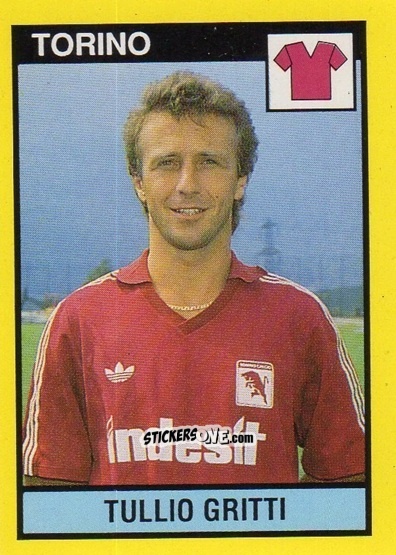 Sticker Tullio Gritti - Il Grande Calcio 1988-1989 n. 286 - Vallardi