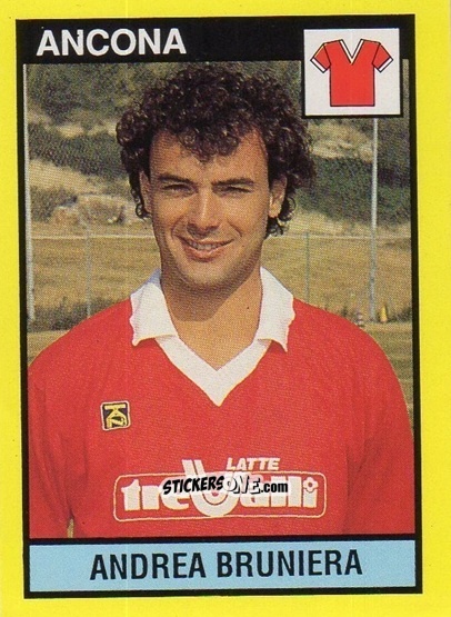 Sticker Andrea Bruniera - Il Grande Calcio 1988-1989 n. 319 - Vallardi