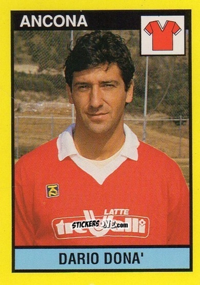 Sticker Dario Donà - Il Grande Calcio 1988-1989 n. 323 - Vallardi