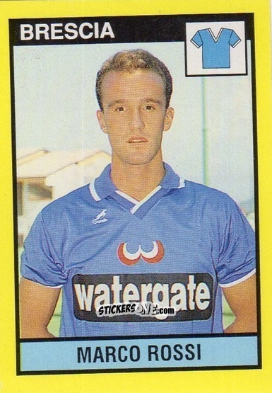 Sticker Marco Rossi - Il Grande Calcio 1988-1989 n. 370 - Vallardi