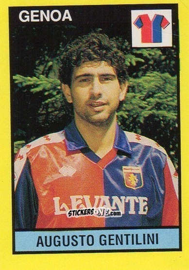 Sticker Augusto Gentilini - Il Grande Calcio 1988-1989 n. 436 - Vallardi