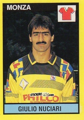 Sticker Giulio Nuciari - Il Grande Calcio 1988-1989 n. 473 - Vallardi