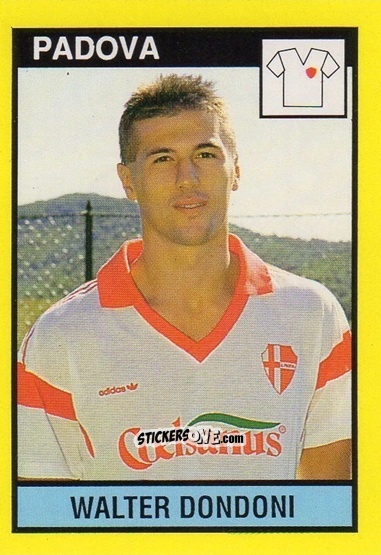 Sticker Walter Dondoni - Il Grande Calcio 1988-1989 n. 491 - Vallardi