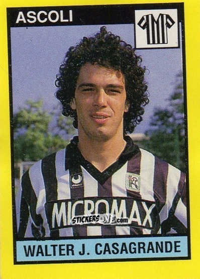 Cromo Walter J. Casagrande - Il Grande Calcio 1988-1989 n. 10 - Vallardi