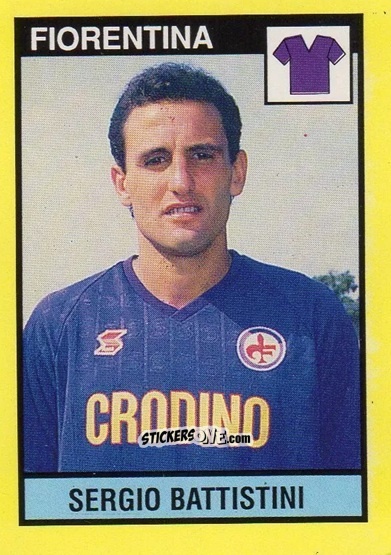Sticker Sergio Battistini - Il Grande Calcio 1988-1989 n. 91 - Vallardi
