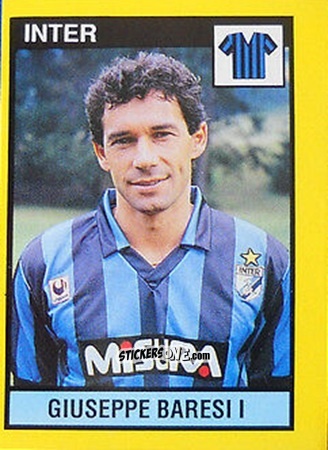 Cromo Giuseppe Baresi I - Il Grande Calcio 1988-1989 n. 109 - Vallardi