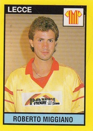 Cromo Roberto Miggiano - Il Grande Calcio 1988-1989 n. 159 - Vallardi
