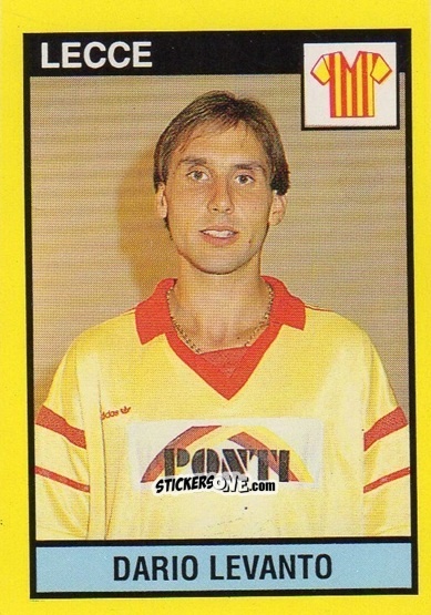 Sticker Dario Levanto - Il Grande Calcio 1988-1989 n. 167 - Vallardi