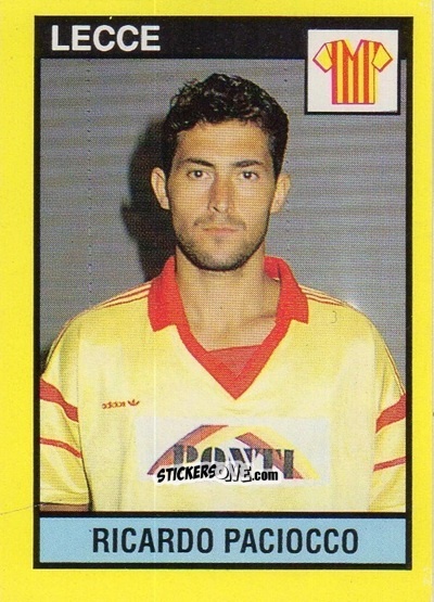 Sticker Riccardo Paciocco - Il Grande Calcio 1988-1989 n. 168 - Vallardi