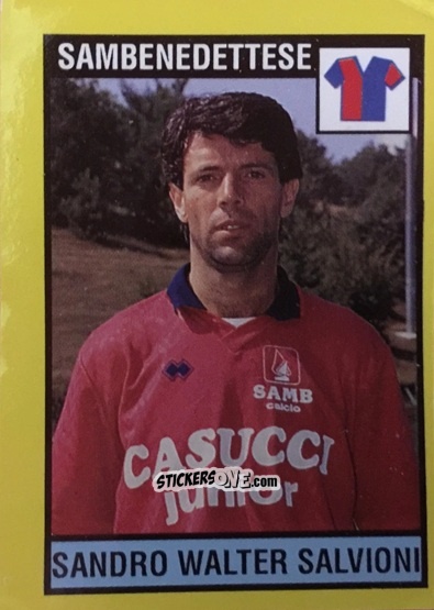 Sticker Sandro Walter Salvioni - Il Grande Calcio 1988-1989 n. 548 - Vallardi