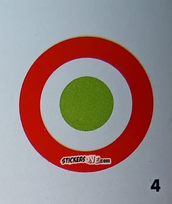 Cromo Coccarda Coppa Italia - Micro Calcio Campionato 1990-1991 n. 4 - Vallardi