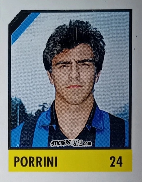Sticker Porrini - Micro Calcio Campionato 1990-1991 n. 24 - Vallardi
